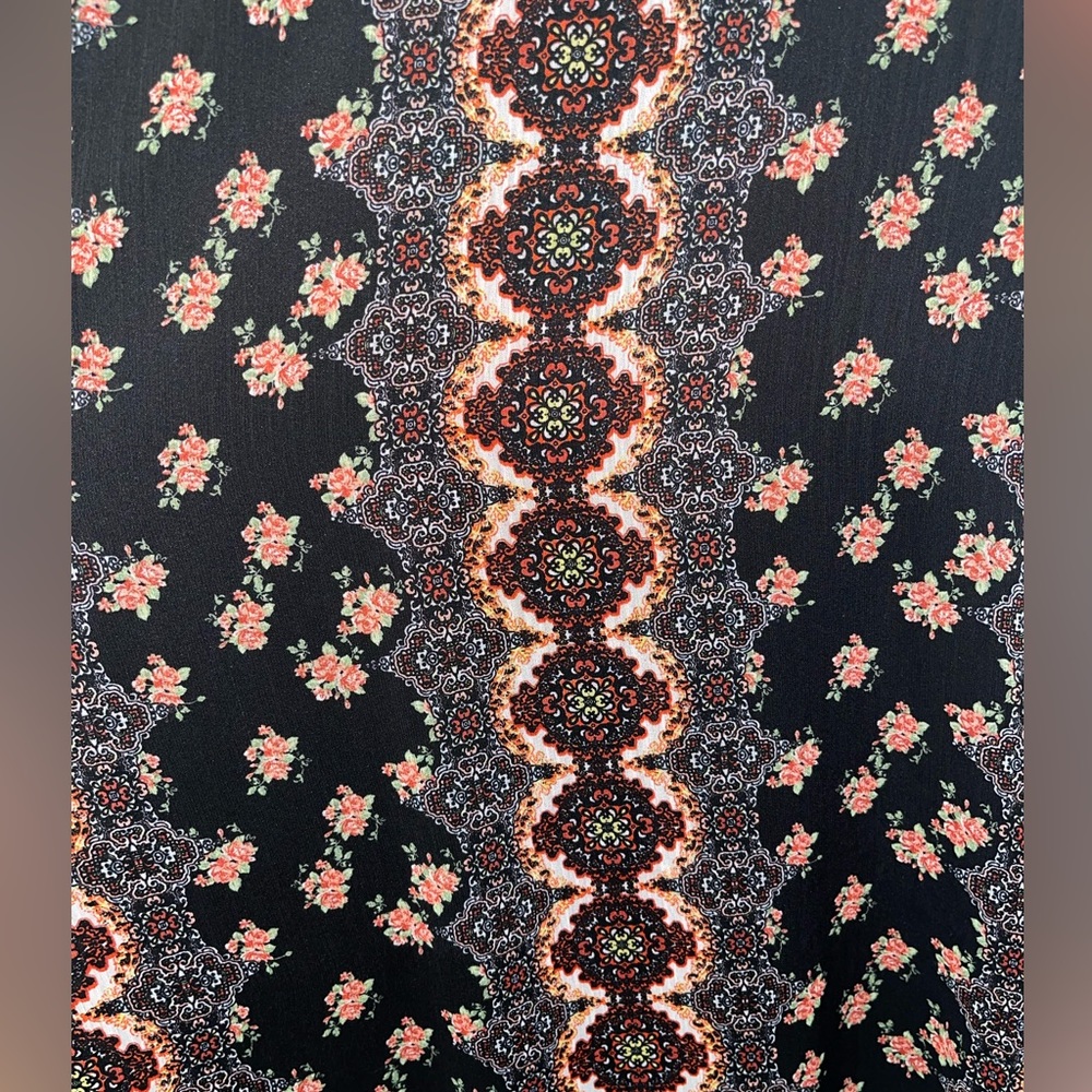 NEW! Black/Pattern Dress - Picture 6 of 7